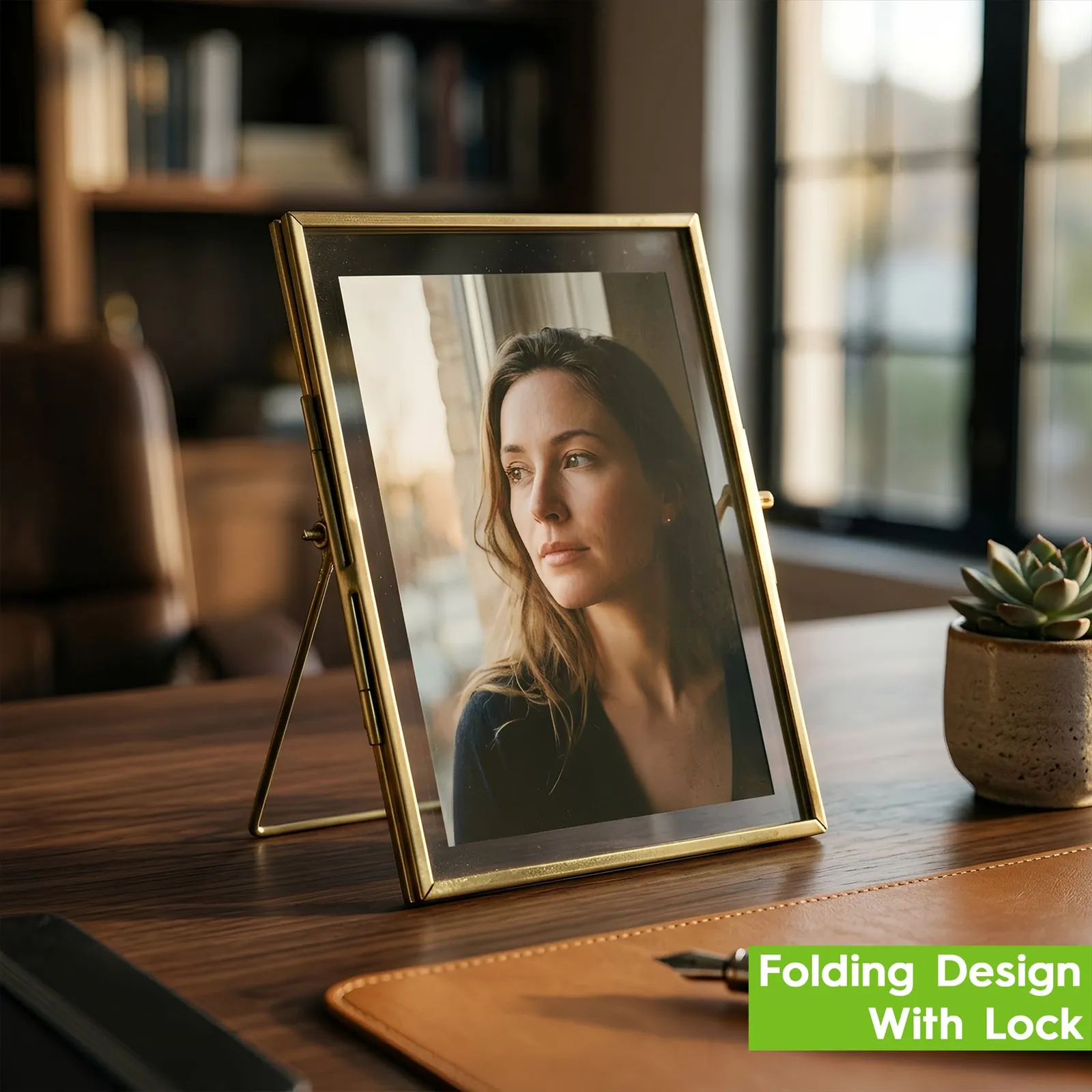Nicola Spring Standing Metal Photo Frame - 6" x 8" - Picture Display Poster Frame in Silver 5