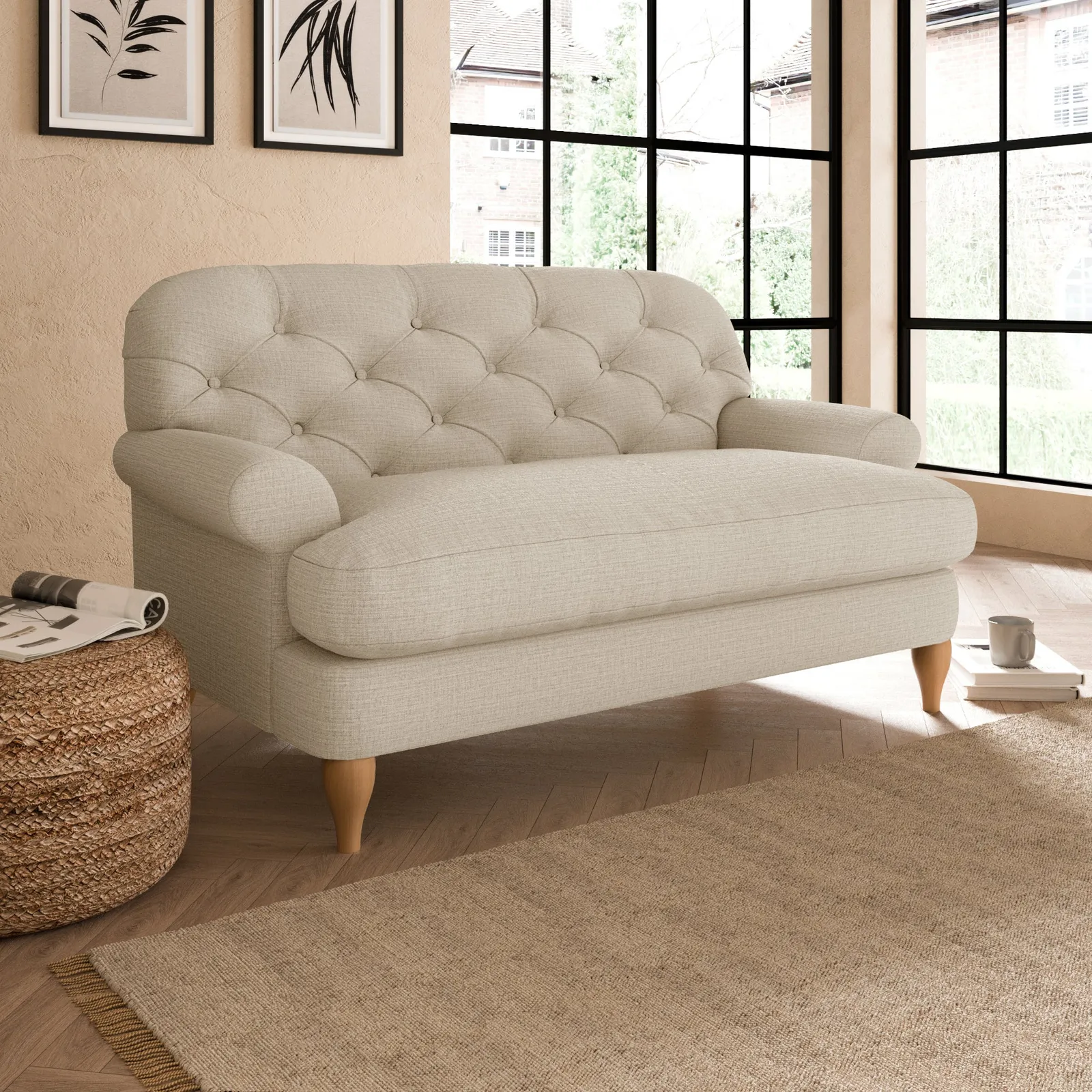 Canterbury Textured Weave Snuggle Chair Textured Weave Honey