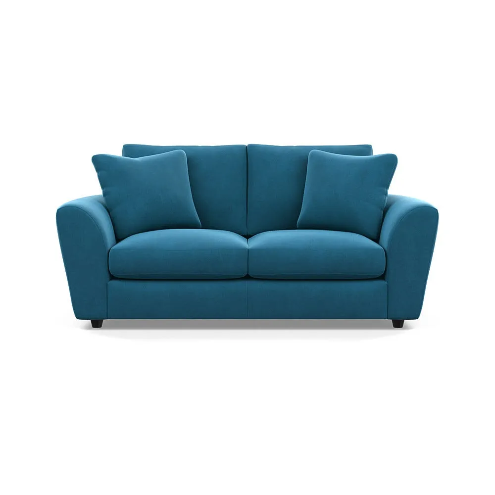 Heal's Snooze 3 Seater Sofa Smart Velvet Ocean Black Feet 1