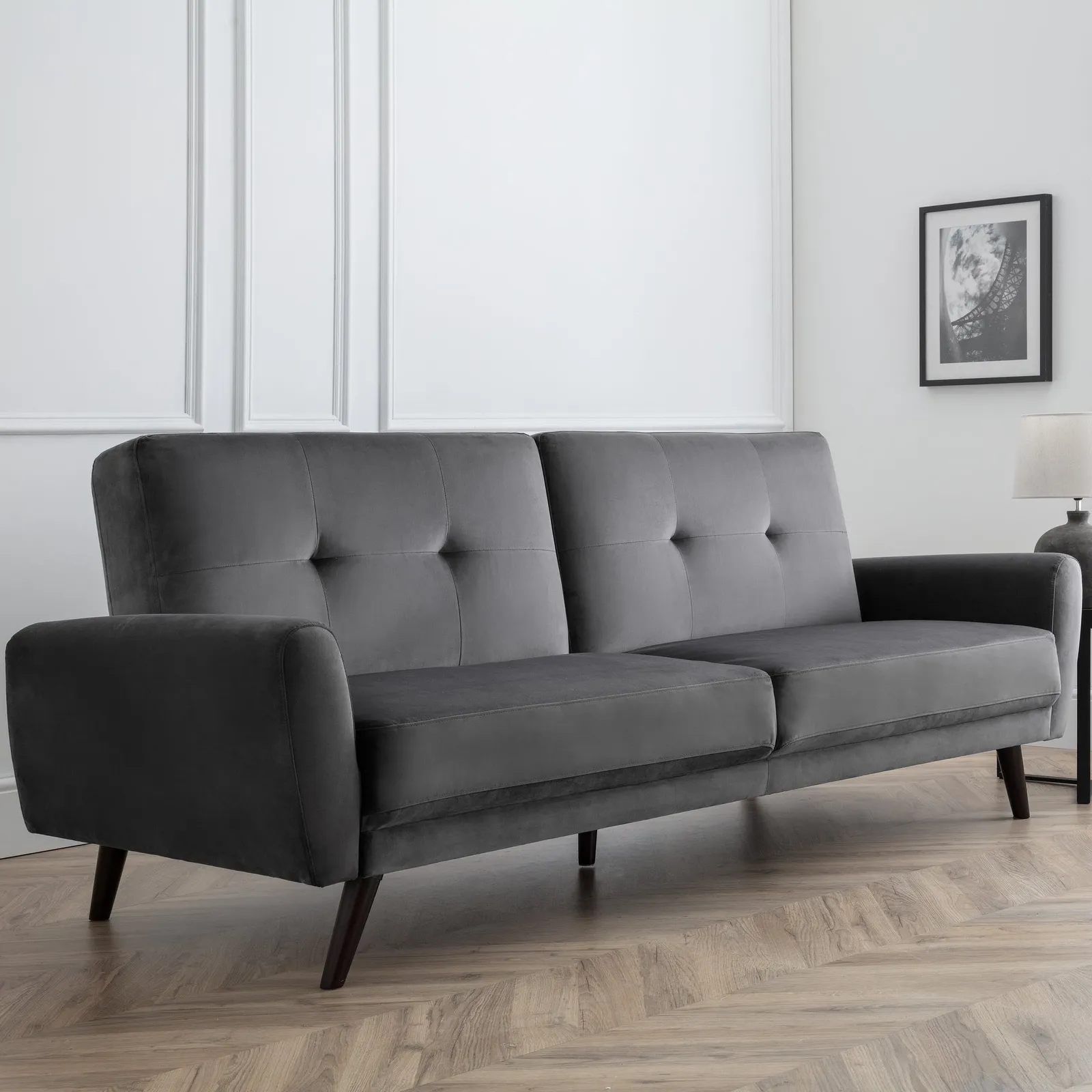 Monza Velvet Clic Clac Double Sofa Bed