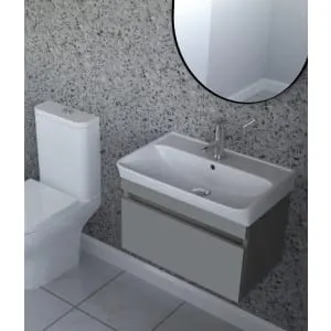 Wickes Easton Monument Grey 1 Drawer Wall Hung Vanity Unit - 430 x 500mm 2