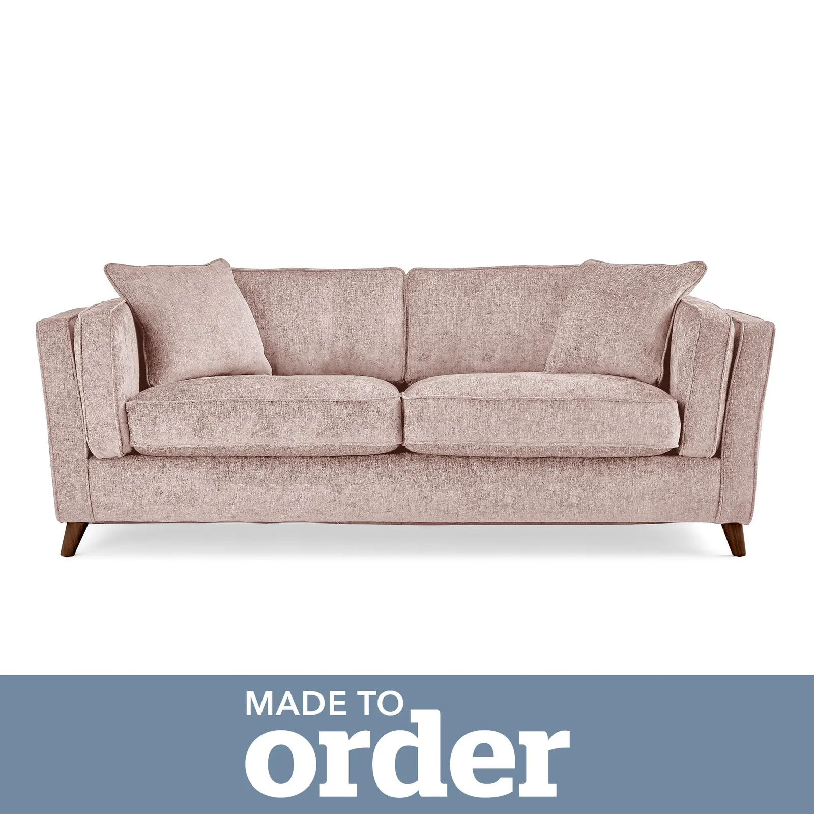 Arabella 3 Seater Sofa Luxury Chenille Premium Chenille Rosewood