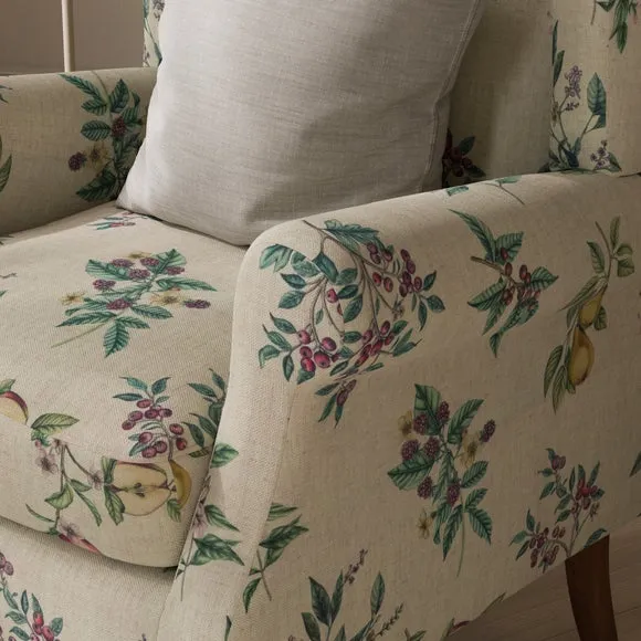 Charnwood Botanical Orchard Print Scroll Armchair 4