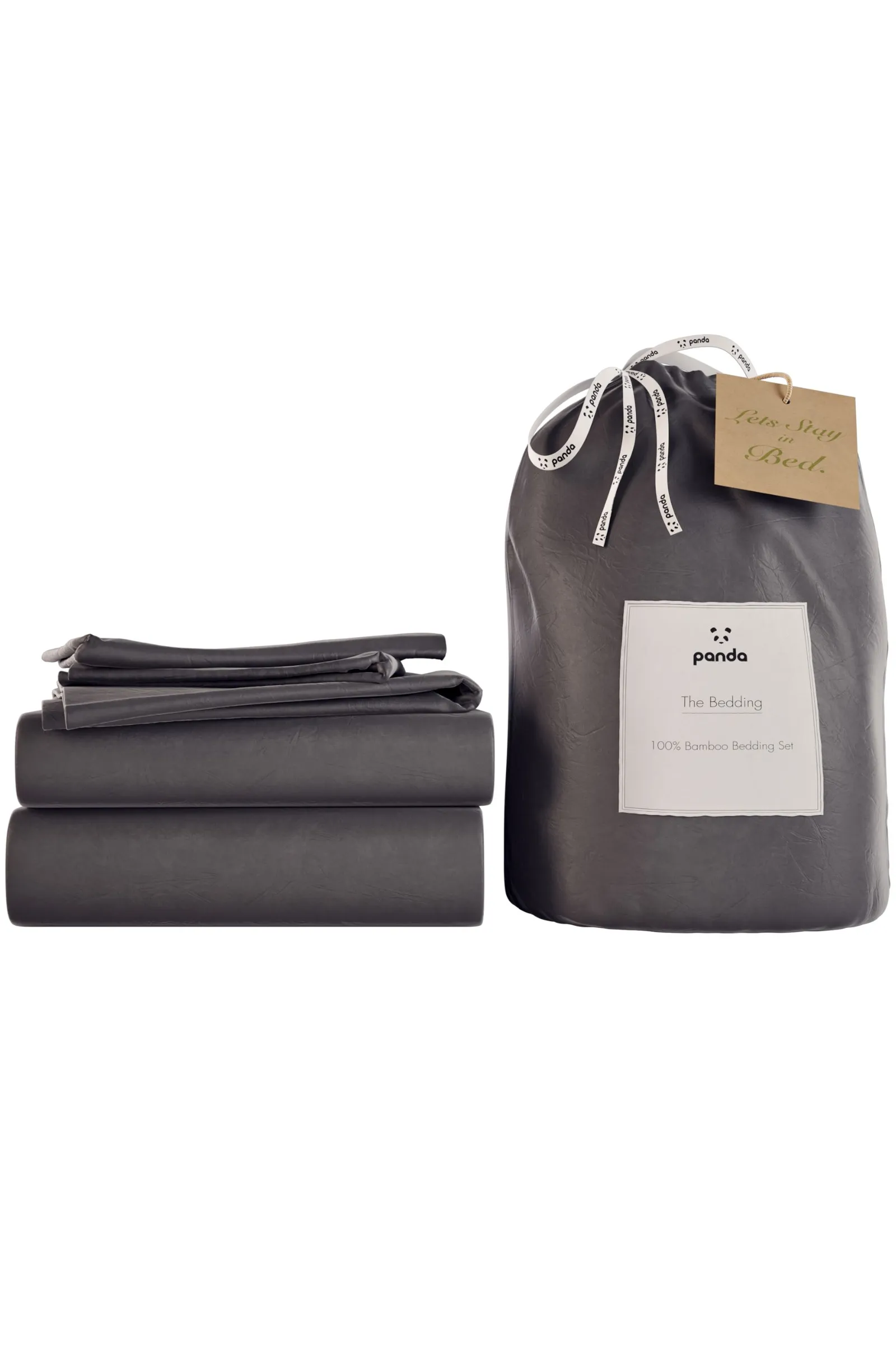 Panda London 100% Bamboo Duvet Cover in Dark Grey 2