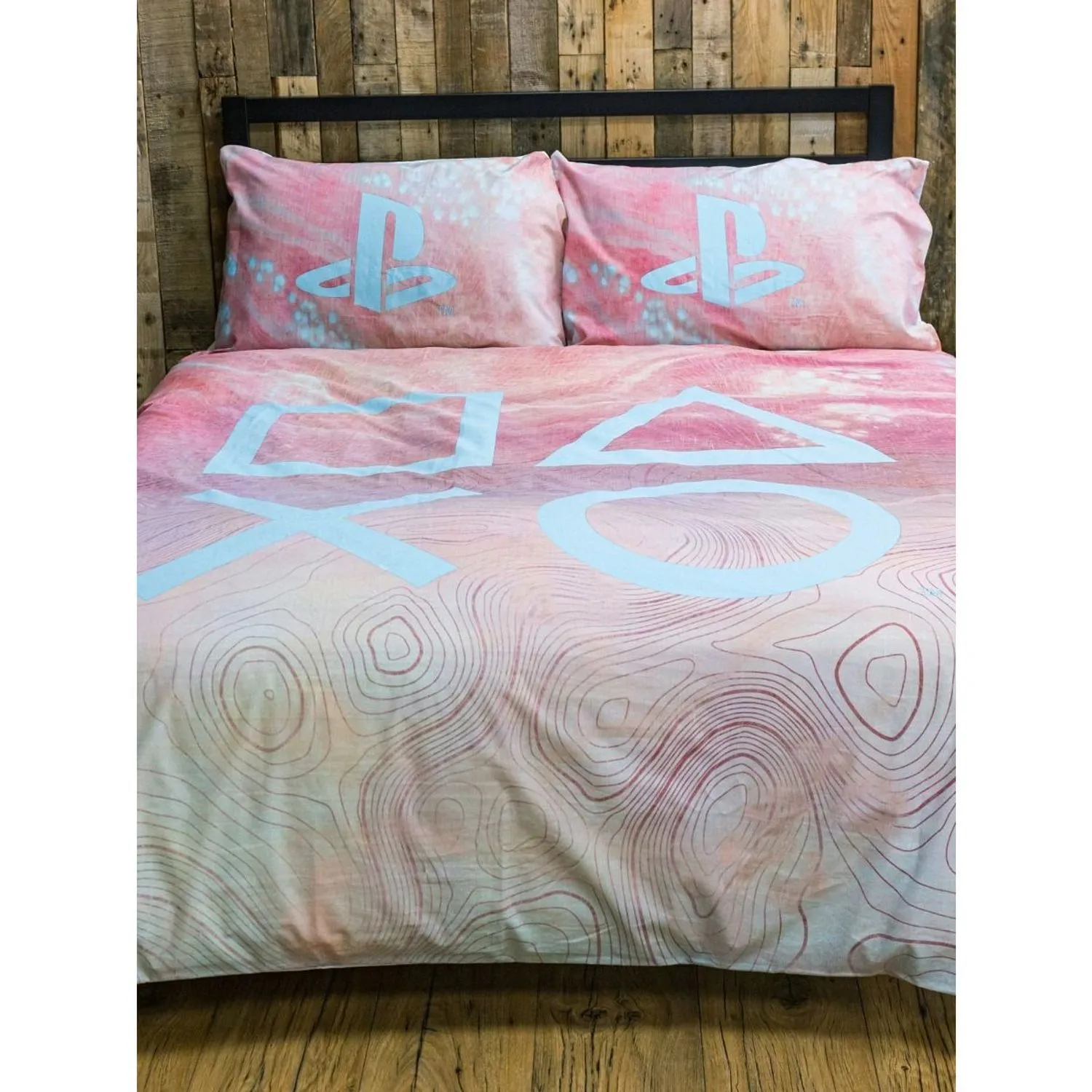 Playstation Marble Duvet Cover Set in Pale Pink