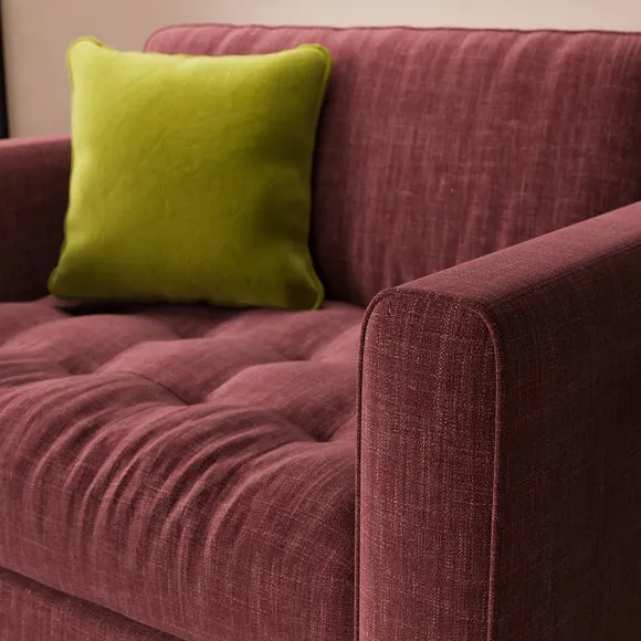 Zoe II Faux Linen Snuggle Chair 3