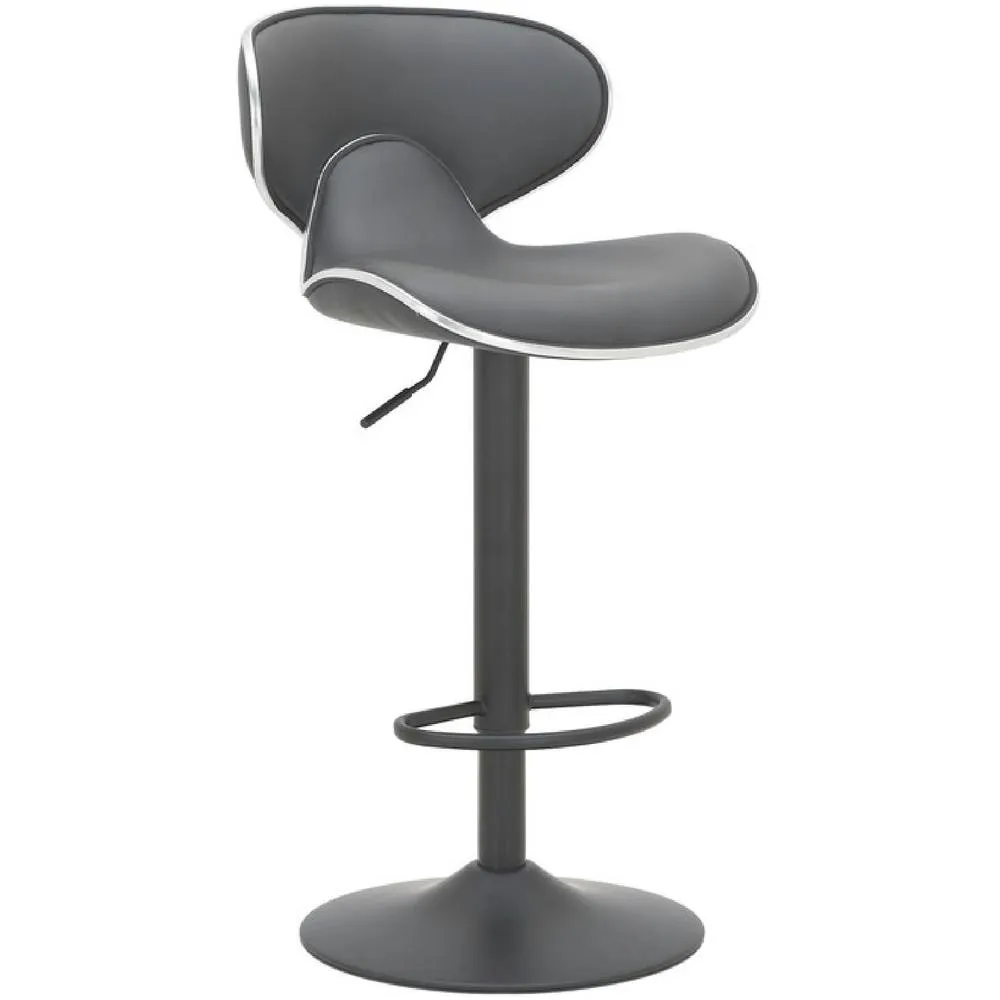 netfurniture Rasine Charcoal & Matt Black Bar Stool 2