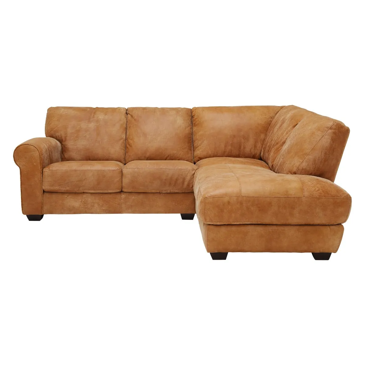 Houston Medium Corner Rhf Chaise Corner Sofa, Brown Leather | Barker & Stonehouse 3