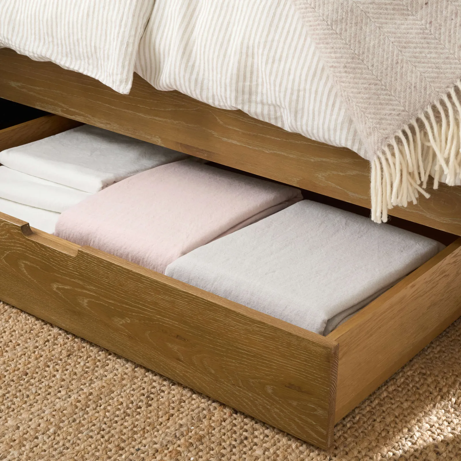 Weathered Oak Under Bed Drawer, Weathered Oak