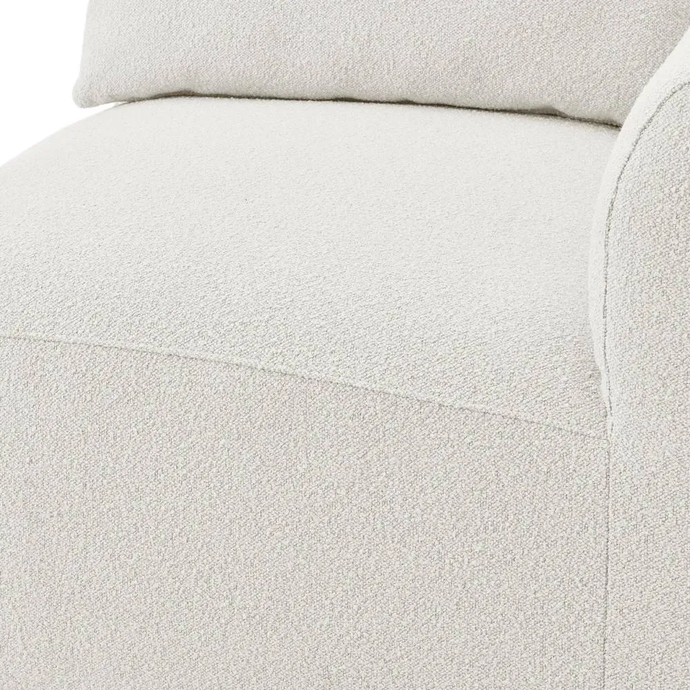 FurnitureboxUK Drift Boucle Fabric 5 Seater U-Shaped Modular Corner Sofa in Cream 4