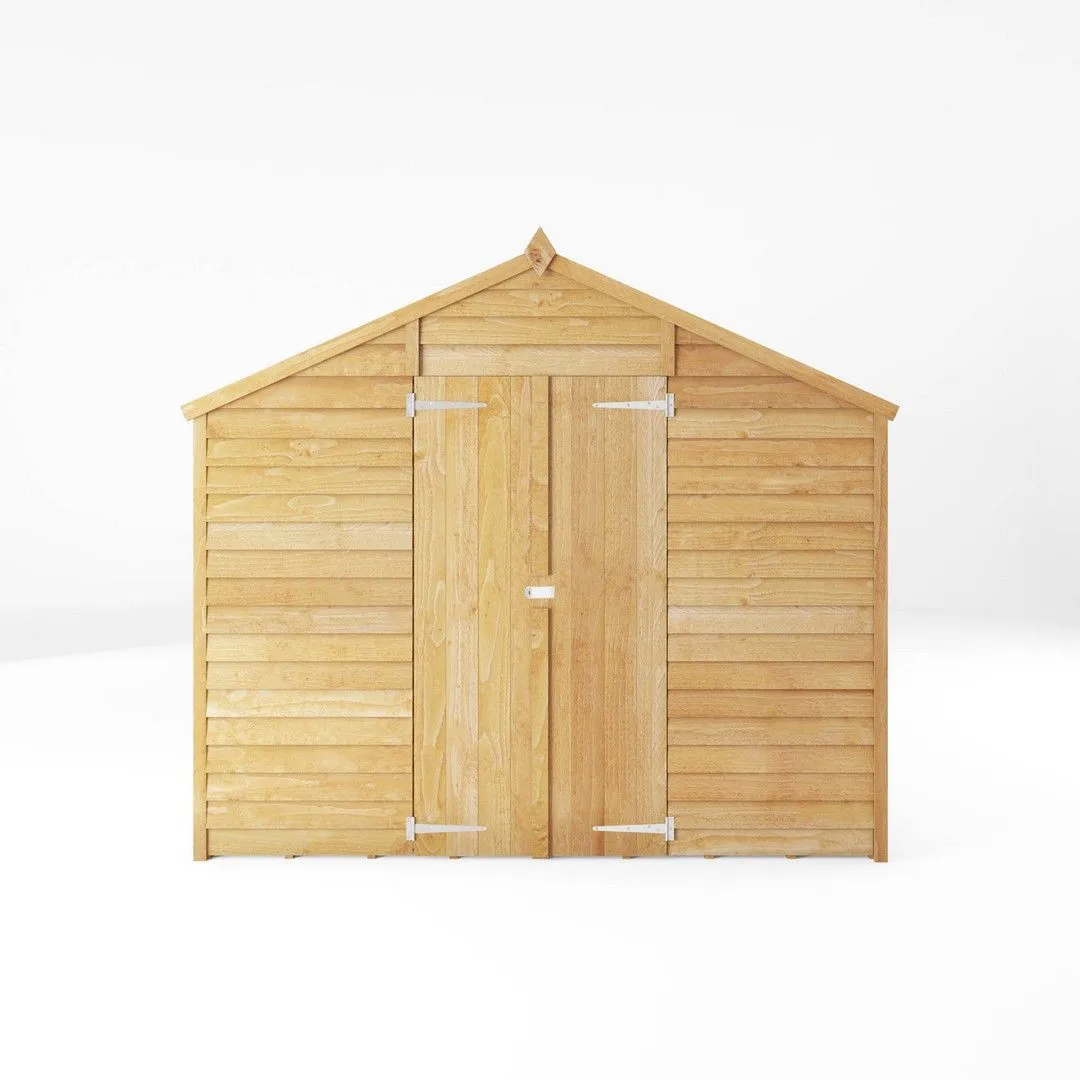 Mercia 12 x 8 Feet Overlap Apex Windowless Shed - L357 x W248.4 x H211.8 cm in Brown 3