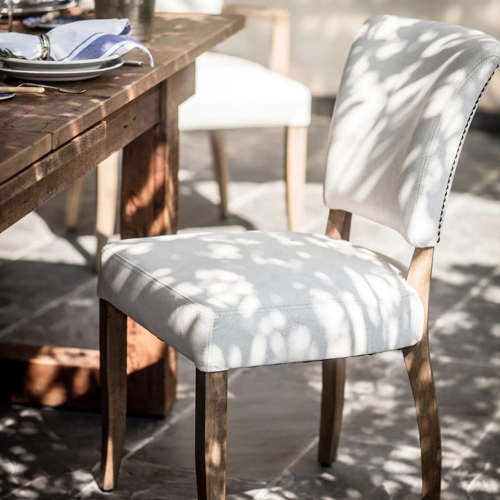 Timothy Oulton Mimi Dining Chair, White Leather | Barker & Stonehouse 3