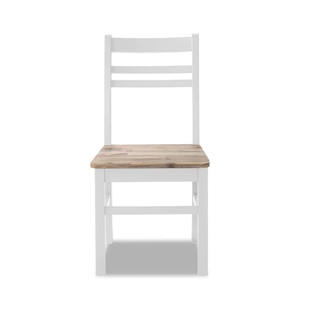Statement Furniture Florence Country Style Wooden Chairs Set of 4 in White 5