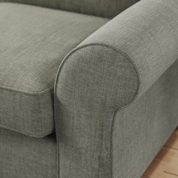 Flori Tonal Plush Chenille Corner Sofa 5