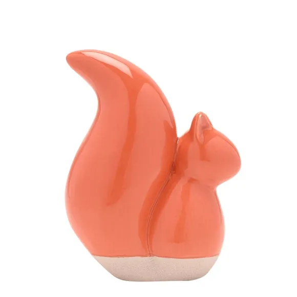 Country Living Orange Ceramic Squirrel Ornament 2