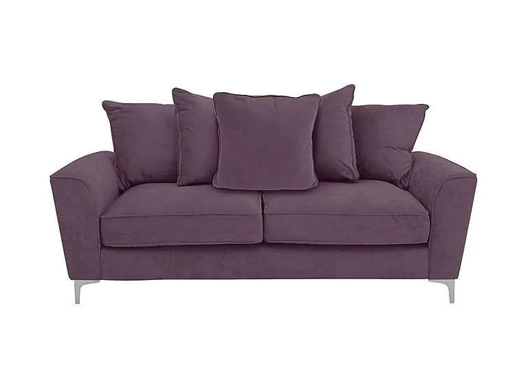 Legend 3 Seater Scatter Back Fabric Sofa - Cosmo Plum