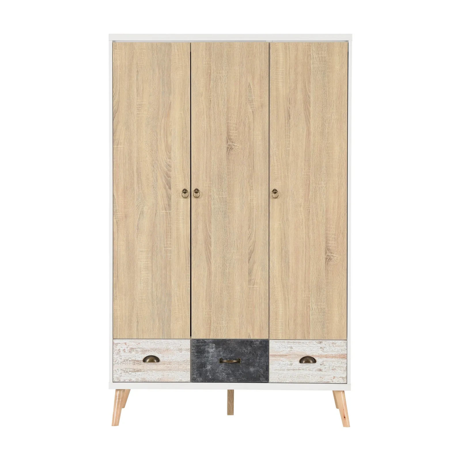 Nordic Triple Wardrobe Brown