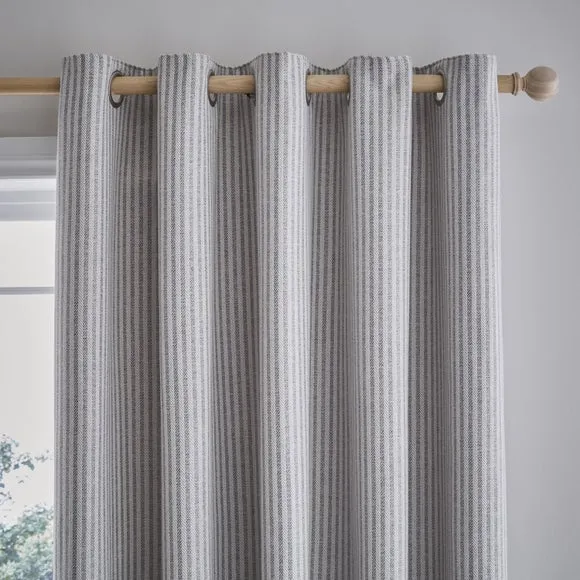 Churchgate Herringbone Stripe Eyelet Curtains 1