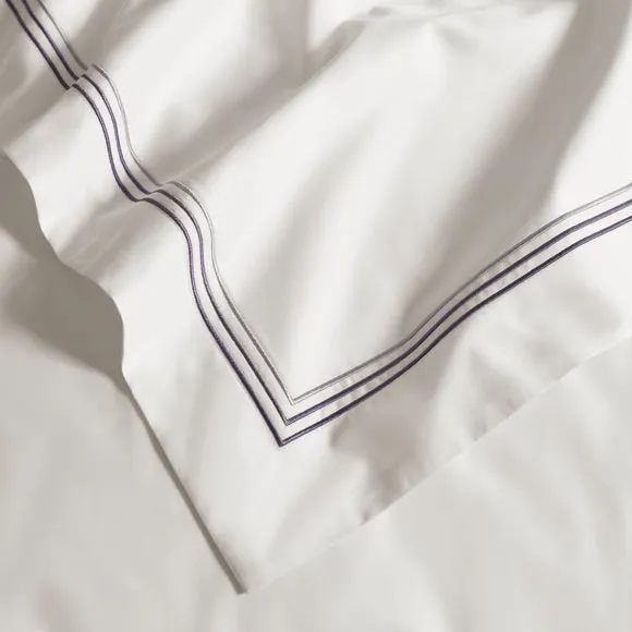 Dorma Rovello Embroidery 100% Cotton Duvet Cover & Pillowcase Set 4