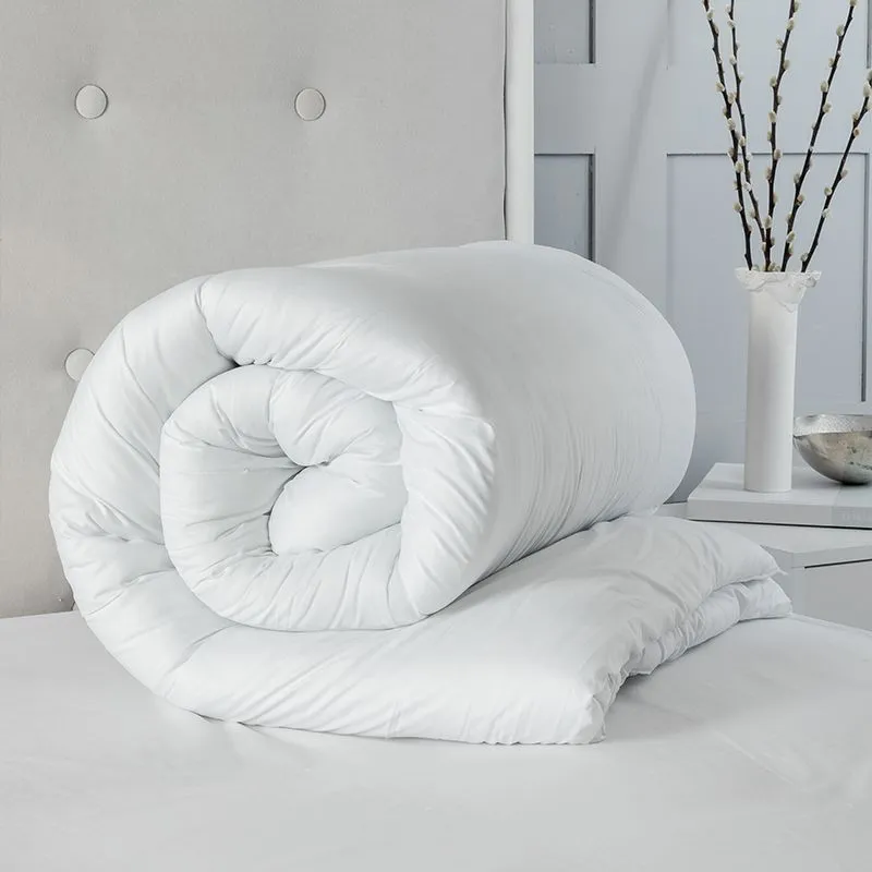 Snug City Winter Extra Warm 15 Tog Microfibre Soft Like Down Duvet + 2 Pillows Non Allergenic Hollow Filling in White
