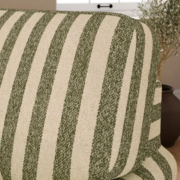 Beatrice II Striped Boucle Snuggle Chair 3