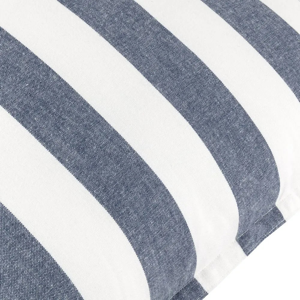 Yard Hayle 100% Cotton Striped Outdoor Cushion in Navy 5