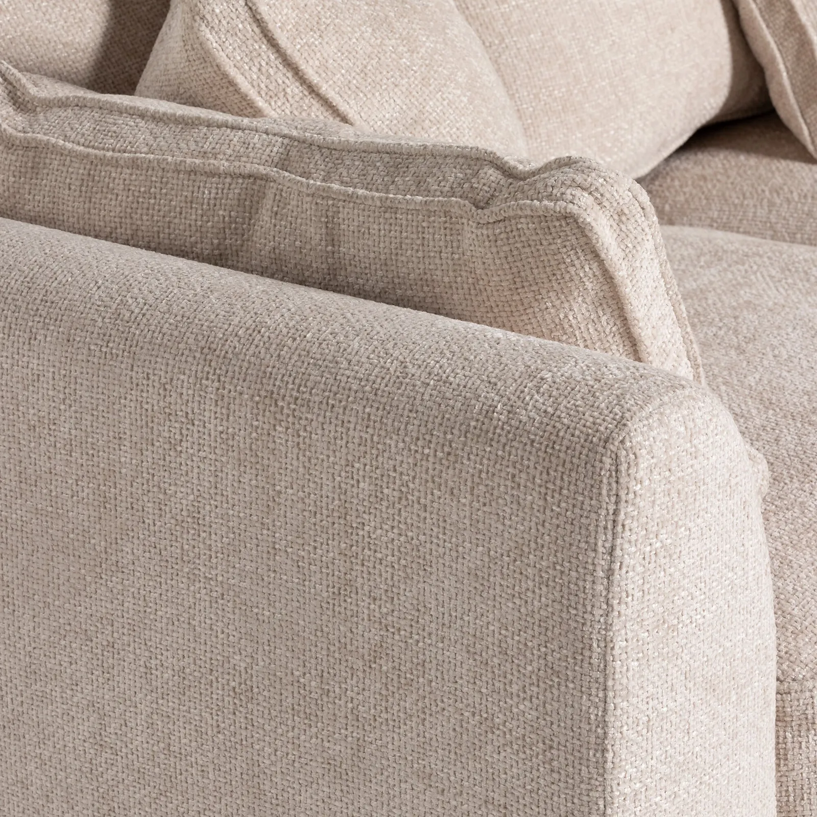 Harrington Large Chaise Corner Sofa Right, Neutral Fabric | Barker & Stonehouse 6