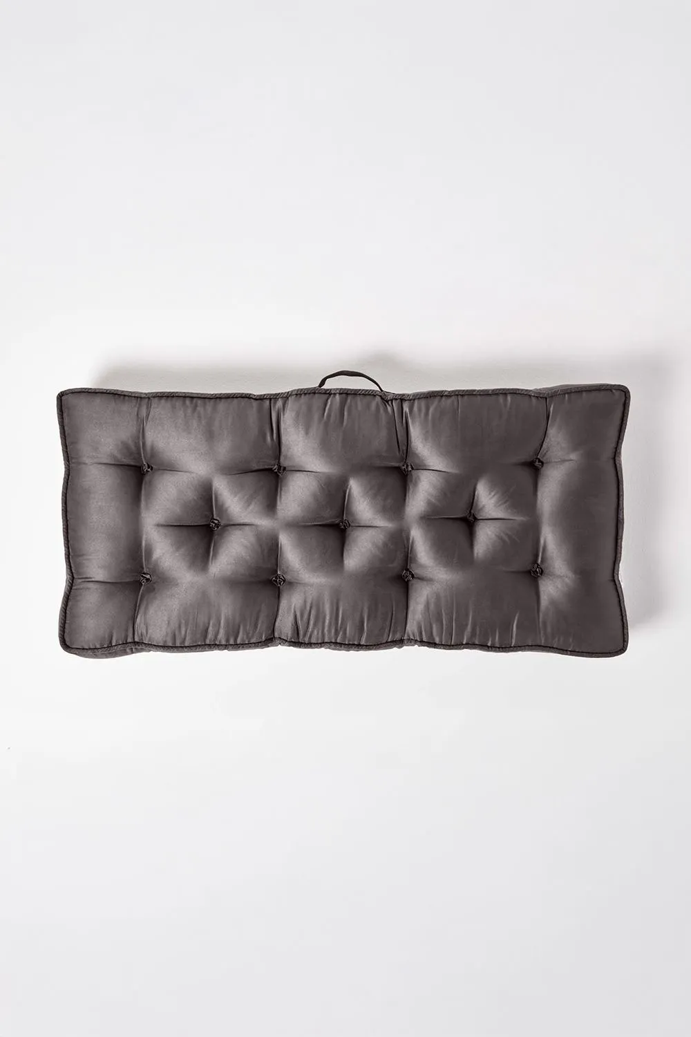 Homescapes Faux Suede 2 Seater Booster Cushion in Grey 3