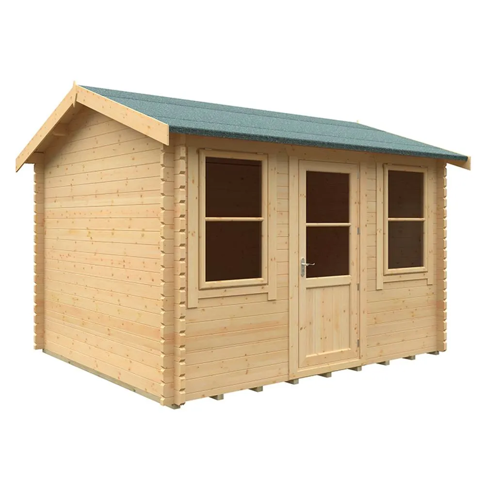 Buttercup Farm 12x10w The Skipton Plus 44mm Cabin - L355 x W295 x H272.6 cm in Natural 1