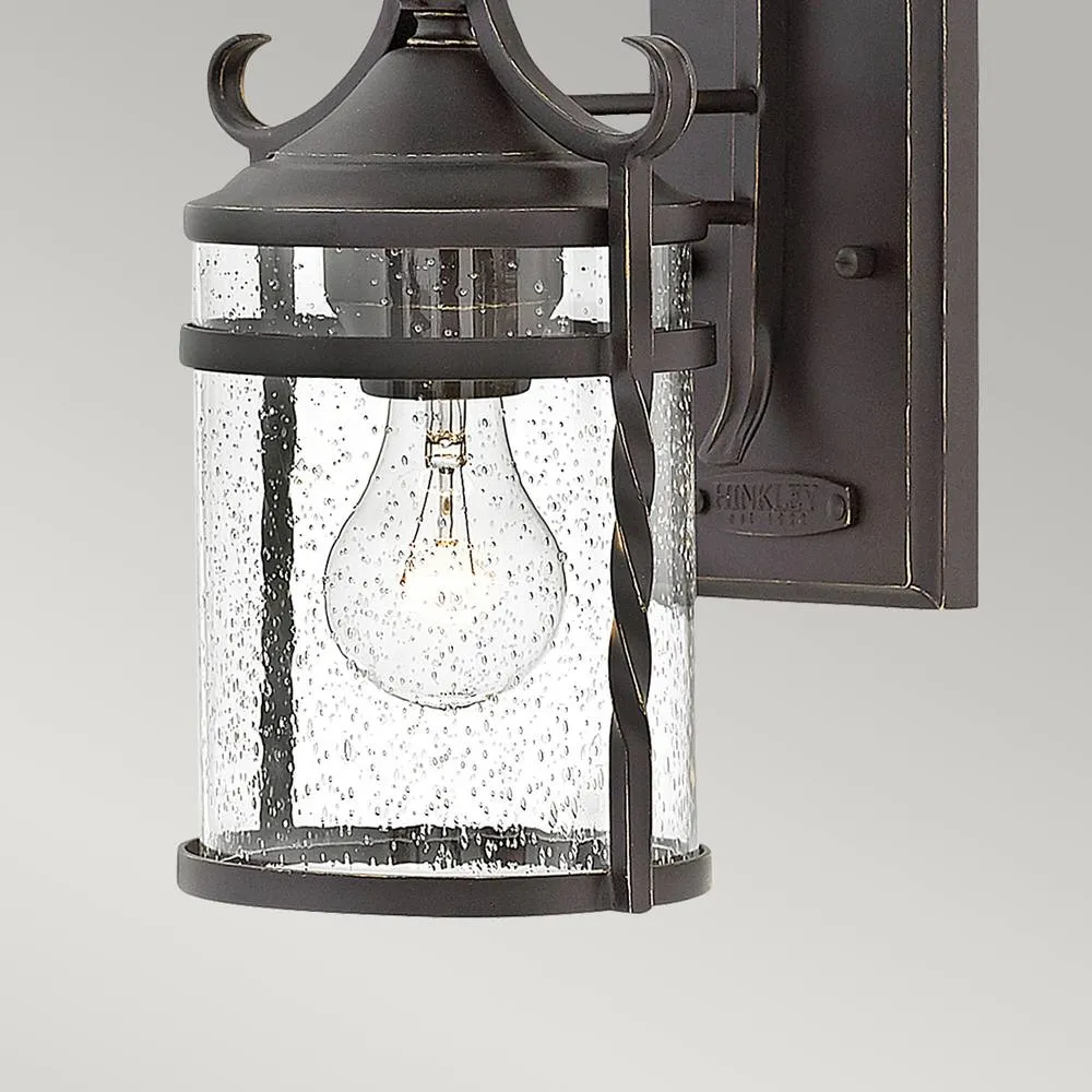 Netlighting Hinkley Casa Outdoor 1 Light Wall Lantern Olde Black IP44 4