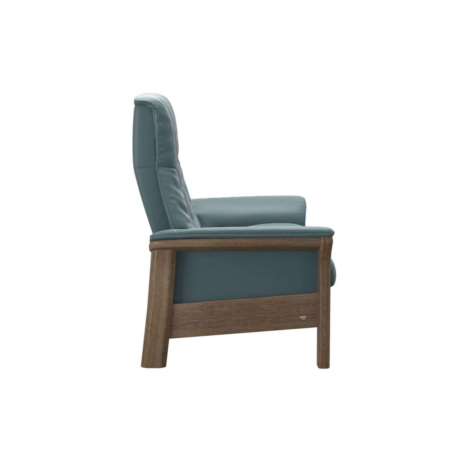 Stressless Windsor 2 Seater Recliner Sofa, Blue Leather | Barker & Stonehouse 3