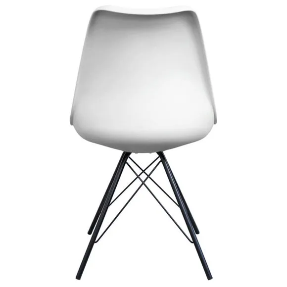 Fusion Living Soho White Plastic Dining Chair 6