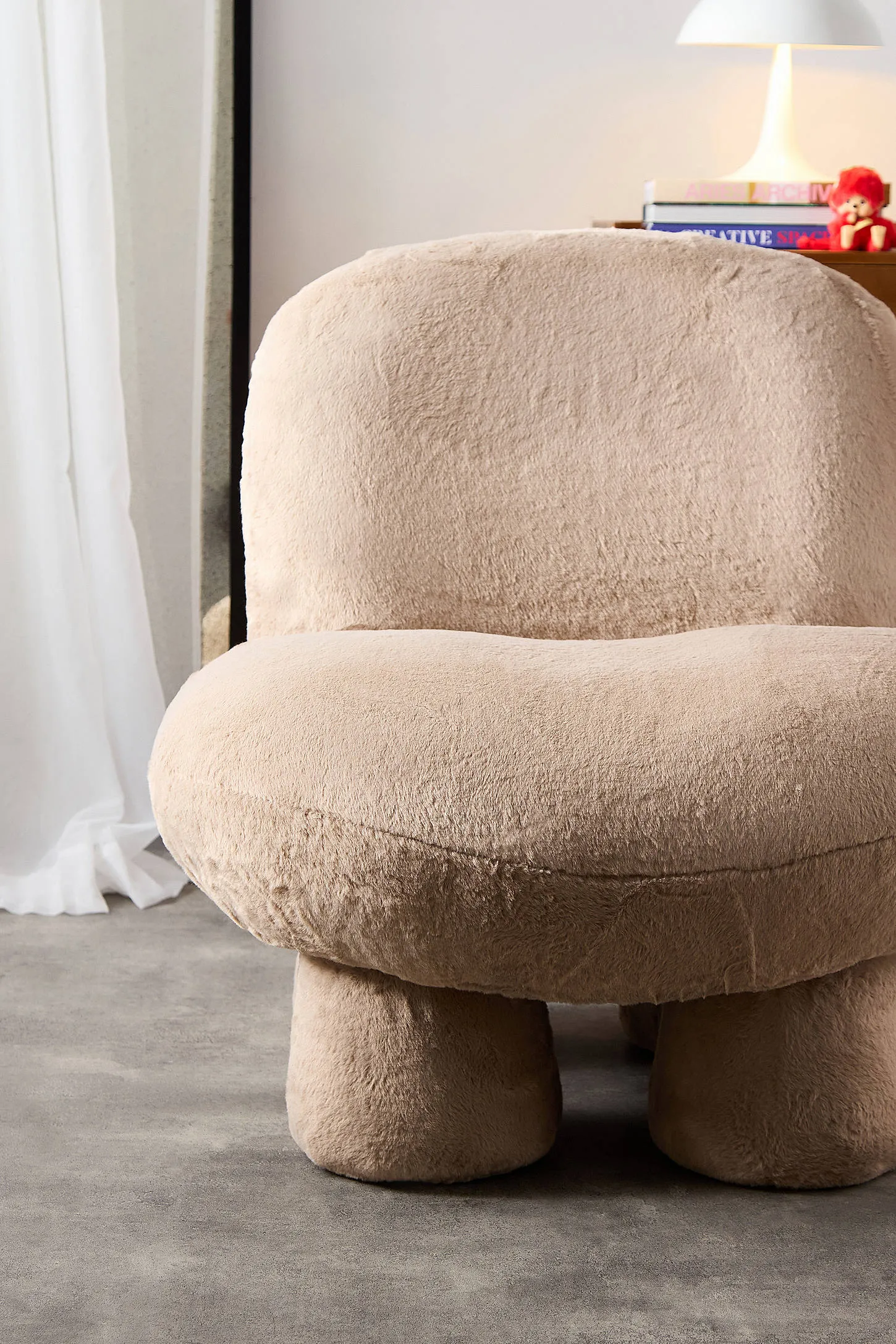 Light Brown Teddy Bubble Chair - Brown 2