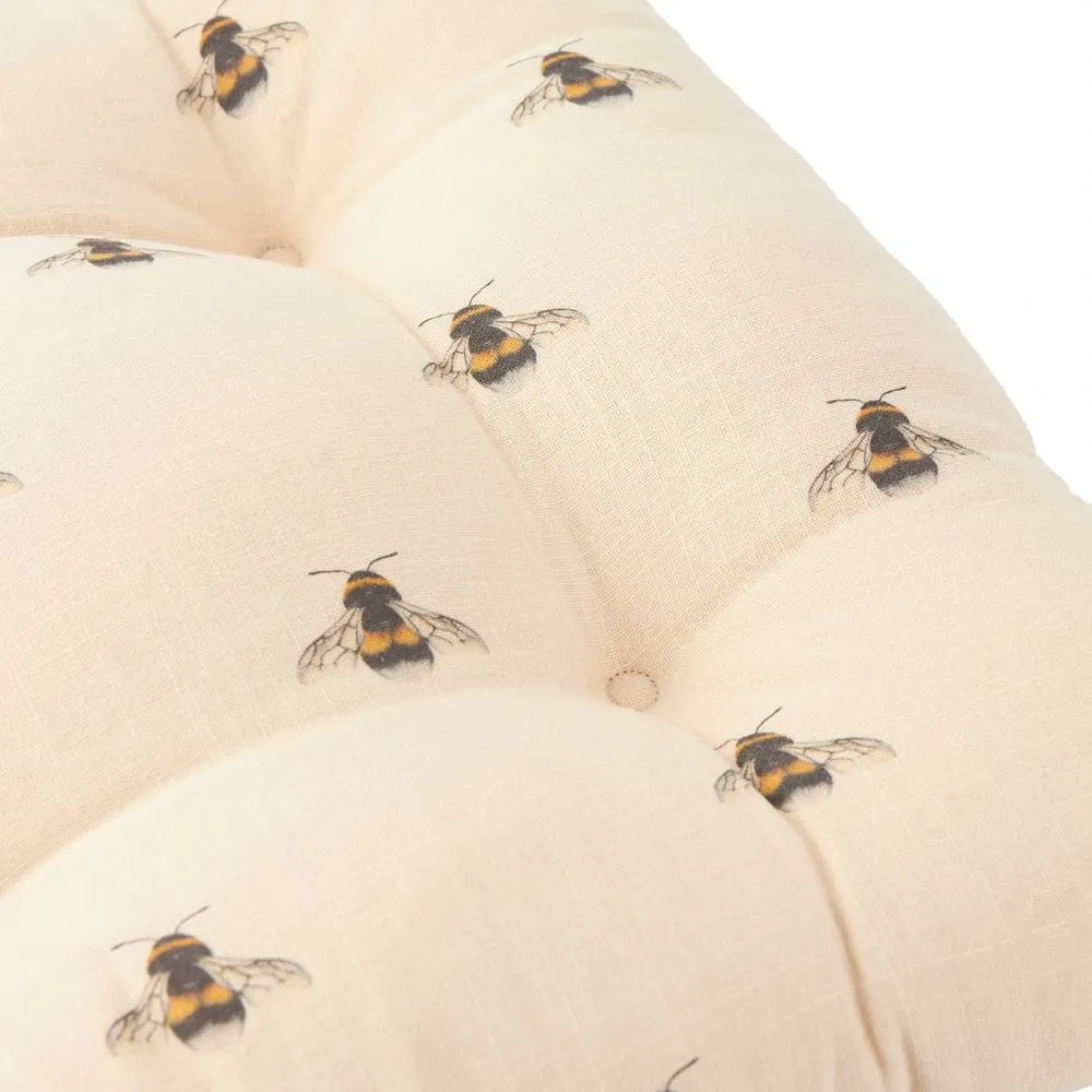 Wylder Ramble Bumble Bee 2 Pack Cotton Slub Seat Pads in Cream 3