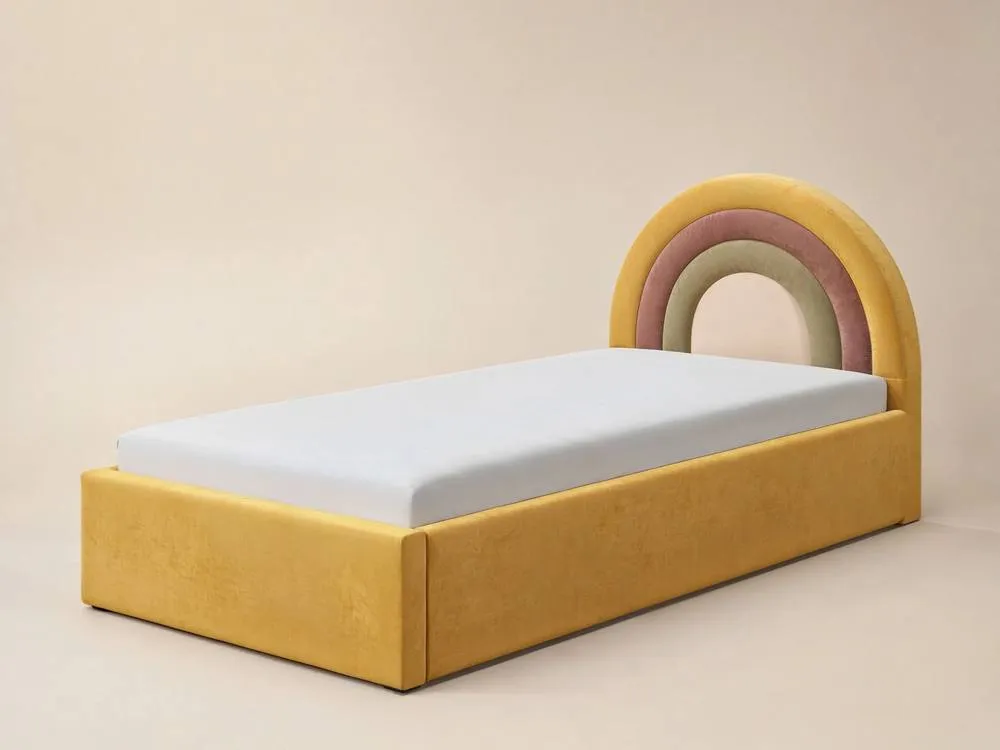 Flair Ava Single Ottoman Bed in Gold 6