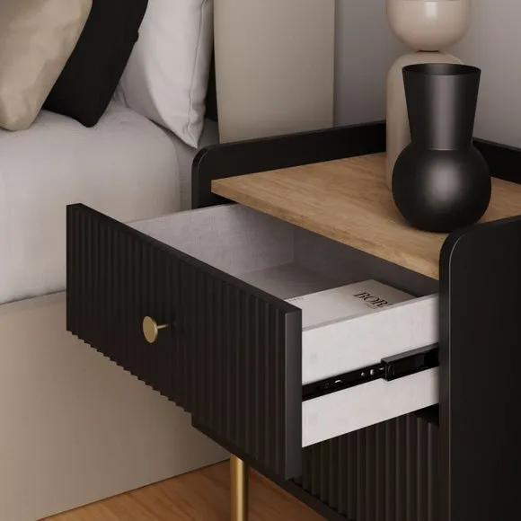Georgi 2 Drawer Bedside Table 3