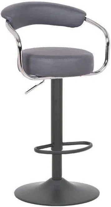 netfurniture Lazio Matt Black Bar Stool Charcoal