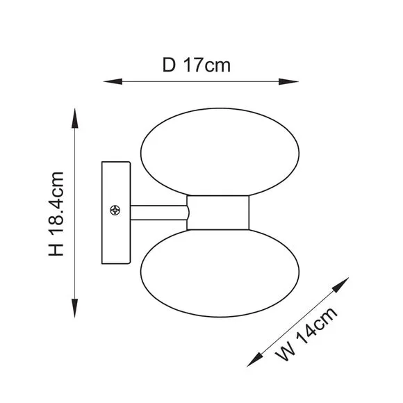 Vogue Porto 2 Light Wall Light 6