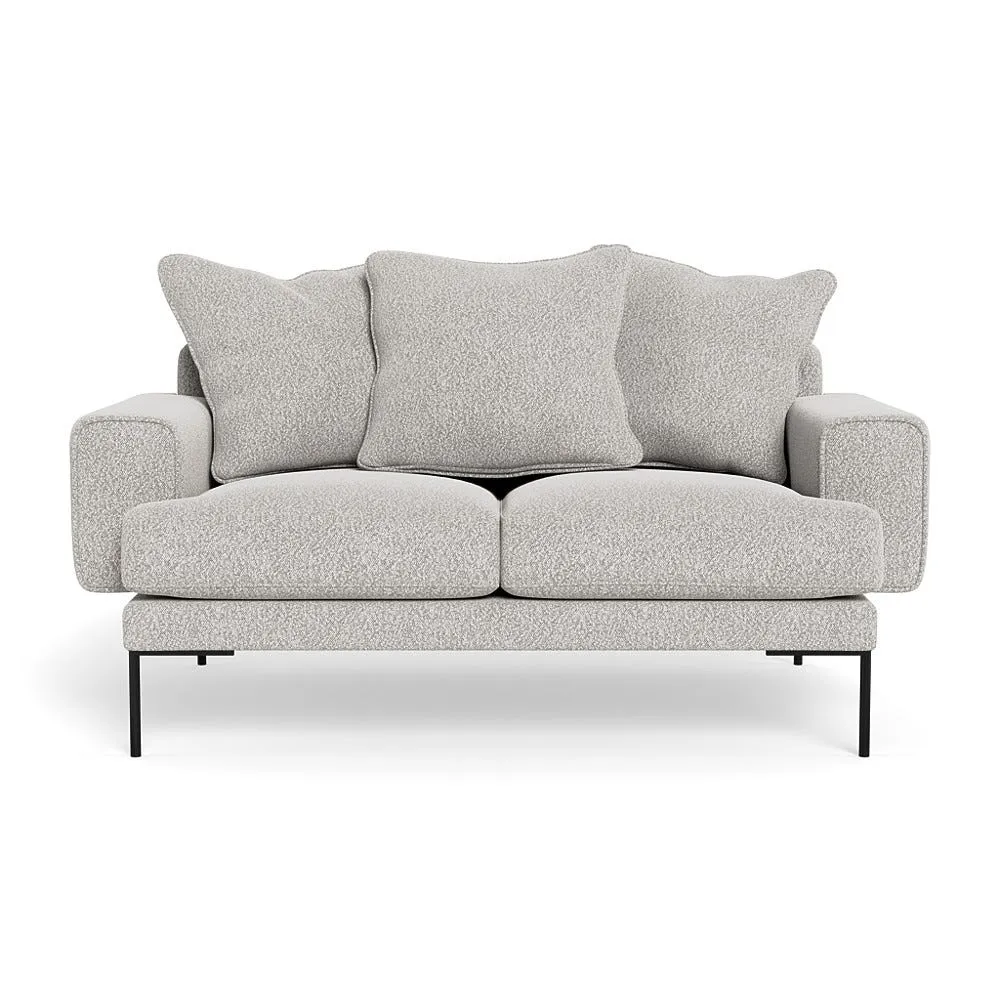 Heal's Torrington 2 Seater Sofa Chunky Boucle Ecru Black Feet 1