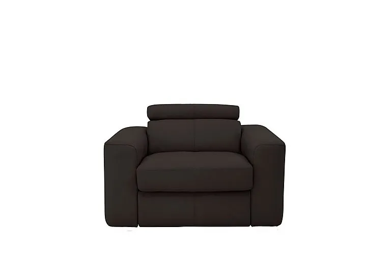 Infinity Leather Armchair - Dark Chocolate