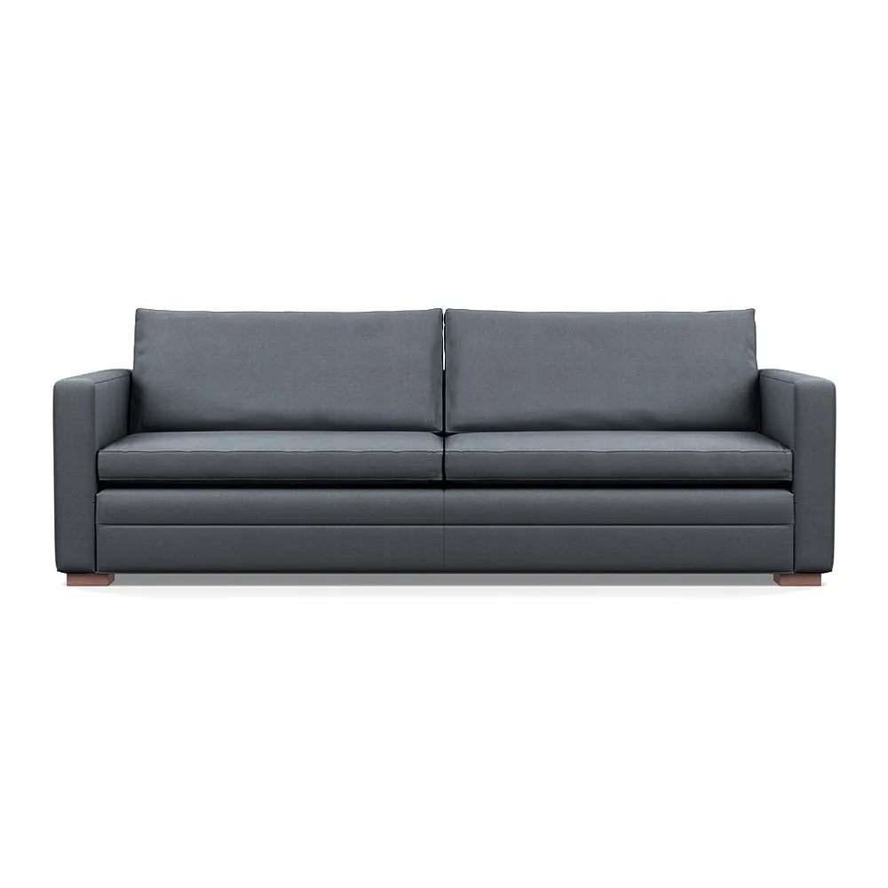 Heal's Palermo 5 Seater Sofa Siena Cotton Shale Grey Walnut Feet 1