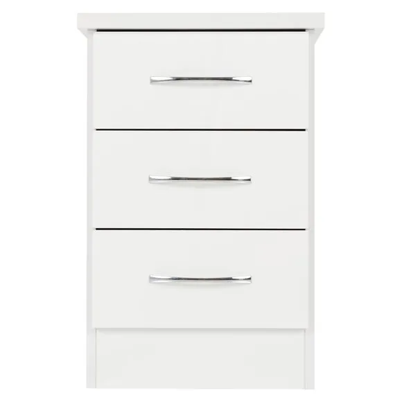 Nevada 3 Drawer Bedside Table 4