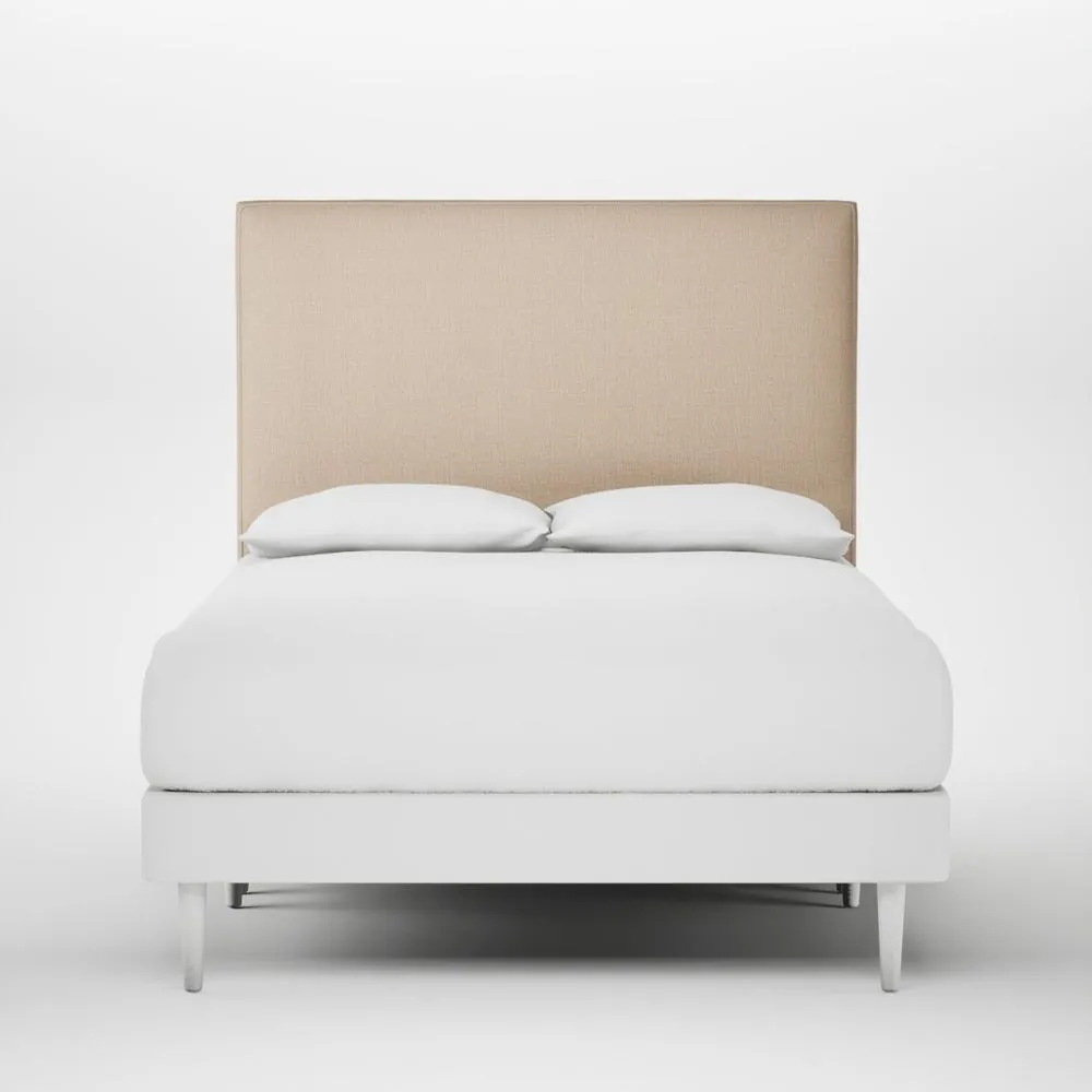 Heal's Newman Headboard Double Smart Cotton Linen Rice 1