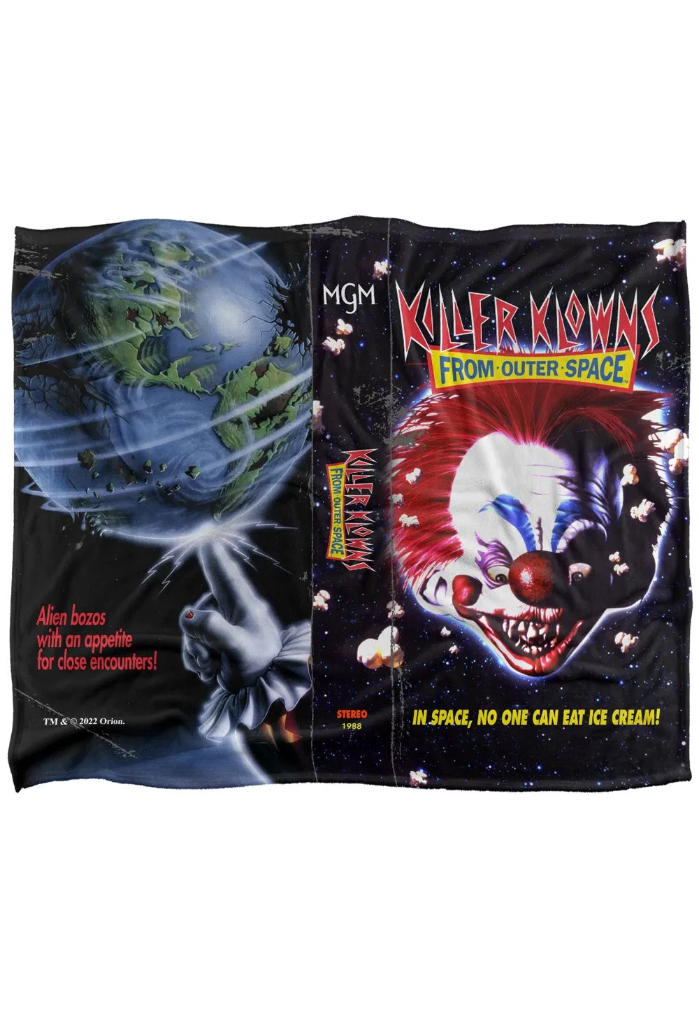 Killer Klowns From Outer Space Klowns Vhs Silky Touch Super Soft Throw Blanket 152 X 127 cm in White