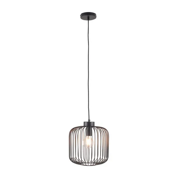 Dania Matt Black Metal Wire Pendant Light 4