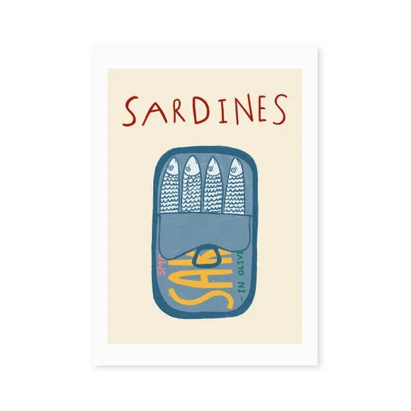 East End Prints Sardines In A Tin Framed Print 2