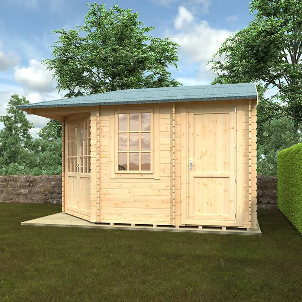 Buttercup Farm 14x10 The Victoria 28mm Cabin - L415 x W295 x H272.6 cm in Natural 5