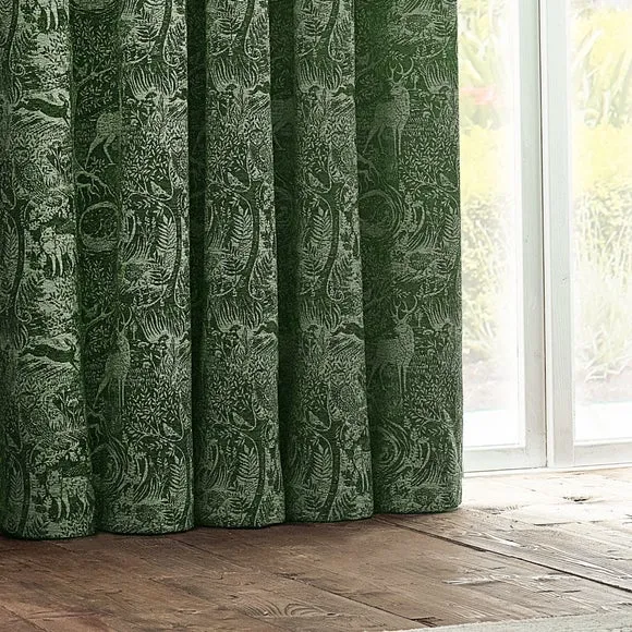 Winter Woods Emerald Eyelet Curtains 5