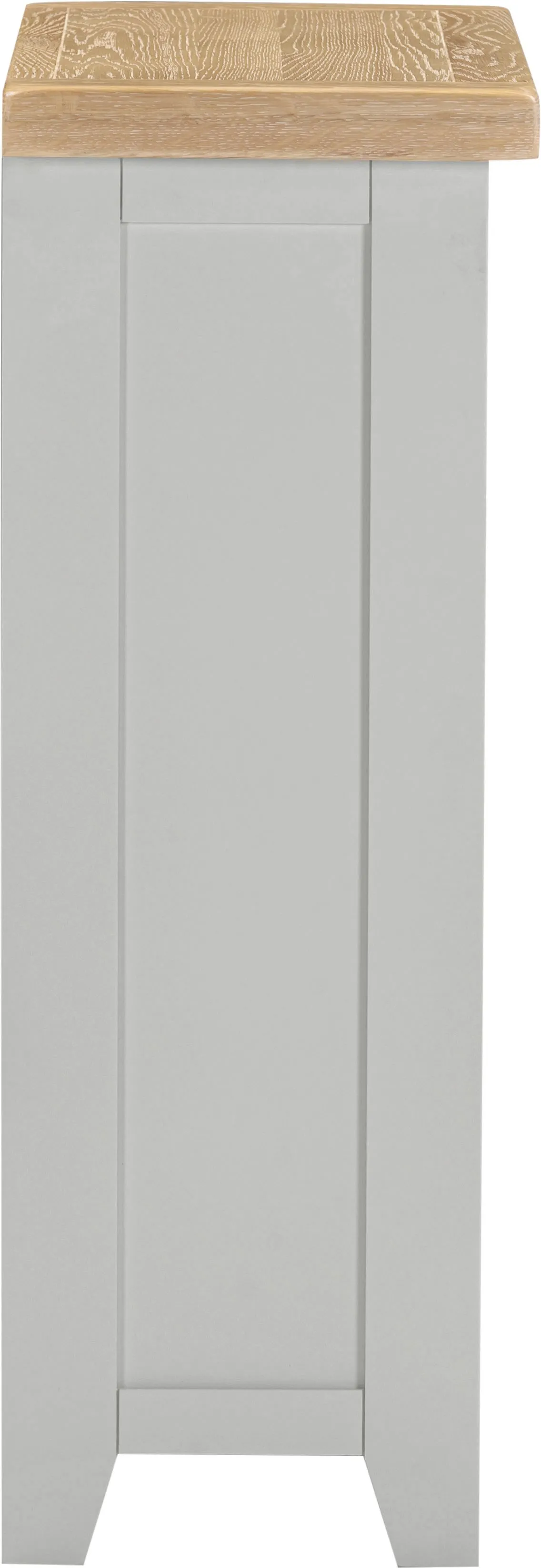 Seconique Windsor Natural Oak Low Bookcase (Fully Assembled) in Light Grey 4