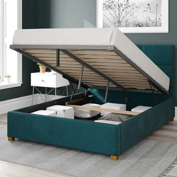 Caine Ottoman Bed Frame, Plush Velvet 2